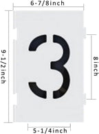 Curb Stencil Kit 0-9 Address Number Stencil Reusable Low Density Polyethylene (LDPE) Plastic - 8 inch Alphabet Kit