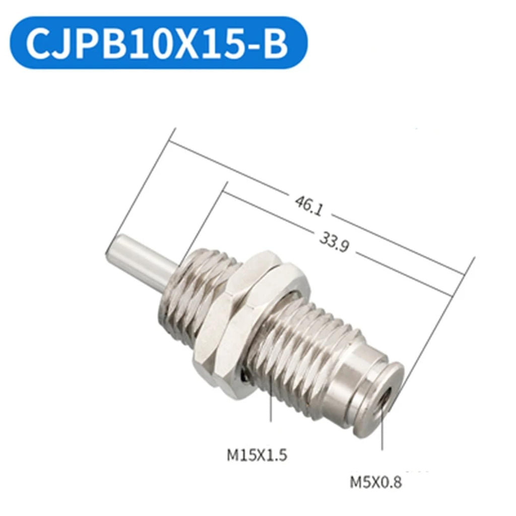 QQAMOGNNK SMC Type CJPB CJPB6-5 CJPB10-10 Single Acting Spring Pin Micro Needle Air Cylinder(CJPB10x15-B)