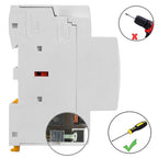 Hofwgele HCH8s-63 DC Contactor 24V Coil 63A 2NO 2 Pole Universal Circuit Control Automatic Modular Contactor Household Circuit Control Din Rail Mount 2Pole 24V DC Coil contactor