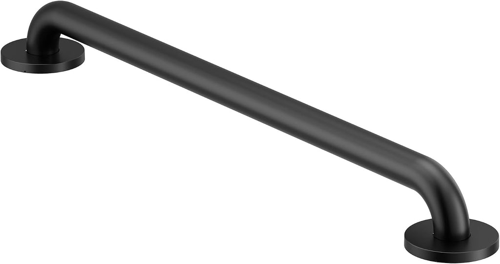 Matte Black 24-Inch Bathroom Safety Grab Bar with Concealed Screws for Elderly Shower Support, R8724BL