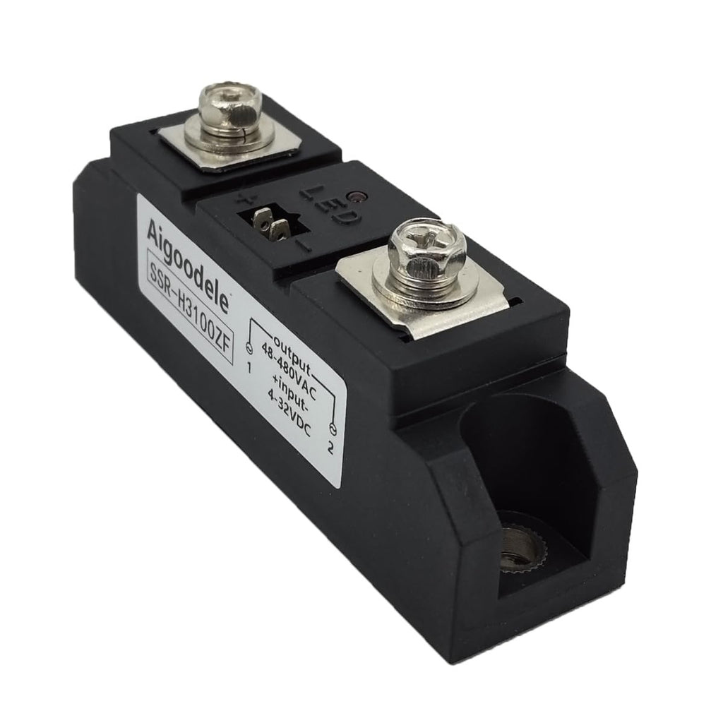 Aigoodele 3-32V DC to 24-480V AC SSR-120DA H3120ZF Single Phase Solid State Relay DC to AC Relay