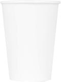 12 oz Paper Coffee Cup [1,000 ct] White Disposable Cup for Hot/ Cold Drinks and Beverages | 3.54" Diameter (C-K512W)