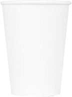 12 oz Paper Coffee Cup [1,000 ct] White Disposable Cup for Hot/ Cold Drinks and Beverages | 3.54" Diameter (C-K512W)