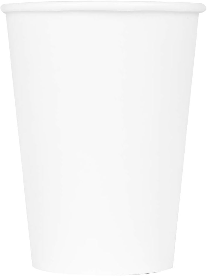 12 oz Paper Coffee Cup [1,000 ct] White Disposable Cup for Hot/ Cold Drinks and Beverages | 3.54" Diameter (C-K512W)