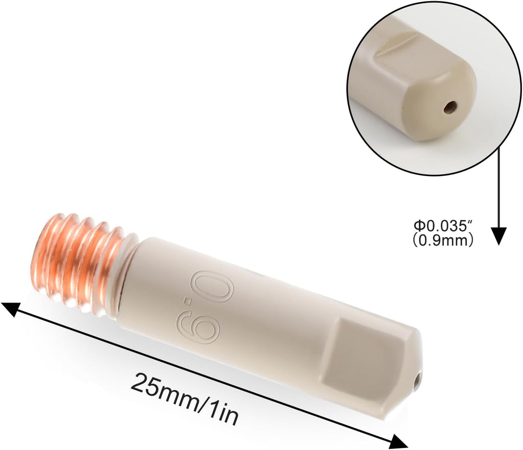 MIG Welding Contact Tips with Non-Stick Coating .035" 20pk