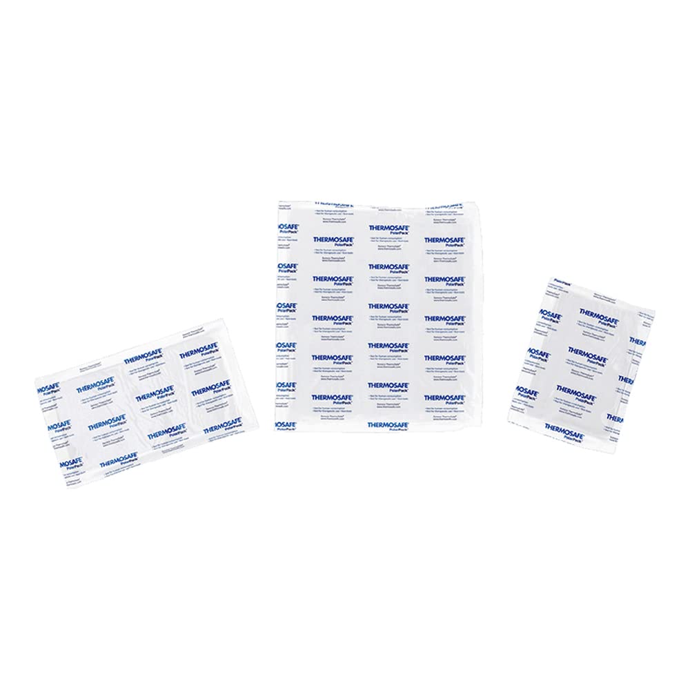 Polar Pack FPP64 Foam Brick Refrigerant Gel Pack, 0°C Temperature, 10.5" L x 6.5" W x 1.75" H (Case of 10)
