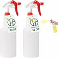 Heavy Duty 32oz Plastic Spray Bottles for Cleaning - Large Empty Industrial Bottles for Gardening Solutions, Vinegar