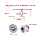 Newwish GT2 Idler Pulley 20 Toothless Bore 5mm Width 10mm GT2 Idler 20T for 3D Printer 9mm/10mm Width GT2 Timing Belt.(10pcs)