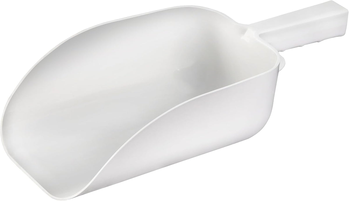 Polycarbonate Plastic Utility Ice Scoop, White, 64 oz