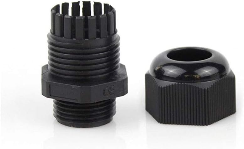 EZFIT Long Threads Cable Gland 10 Pack Plastic Waterproof Adjustable 3-13mm Cable Connectors PG7 PG9 PG11 PG13.5 PG16 Cable Glands Joints With Gaskets Enough Thread (Long Thread)