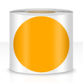 Orange Dot Shaped Floor Marking Tape 3.5 Inch Vinyl Sticker 200 PCS
