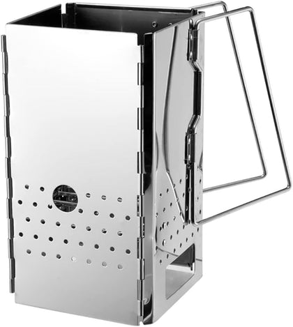 Foldable Charcoal Chimney Starter for BBQ Grill Outdoor Cooking