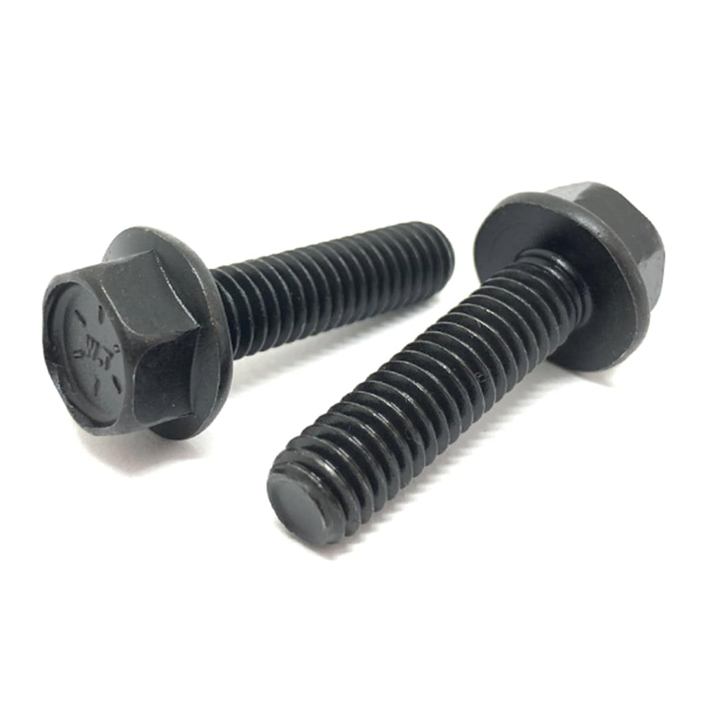 (50 Pieces) 5/16-18x1-1/4 Grade 8 Hex Flange Bolts Screws UNC Coarse Full Threads Phos & Oil