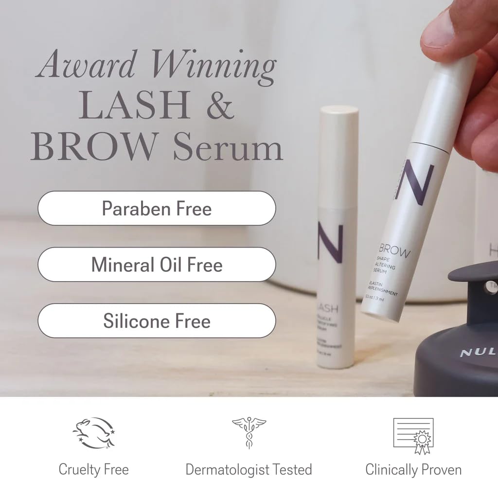 Eyelash Serum & Brow Serum - Lash & Brow Dual System - Eyebrow & Eyelash Enhancing Serums with Keratin & Peptides for