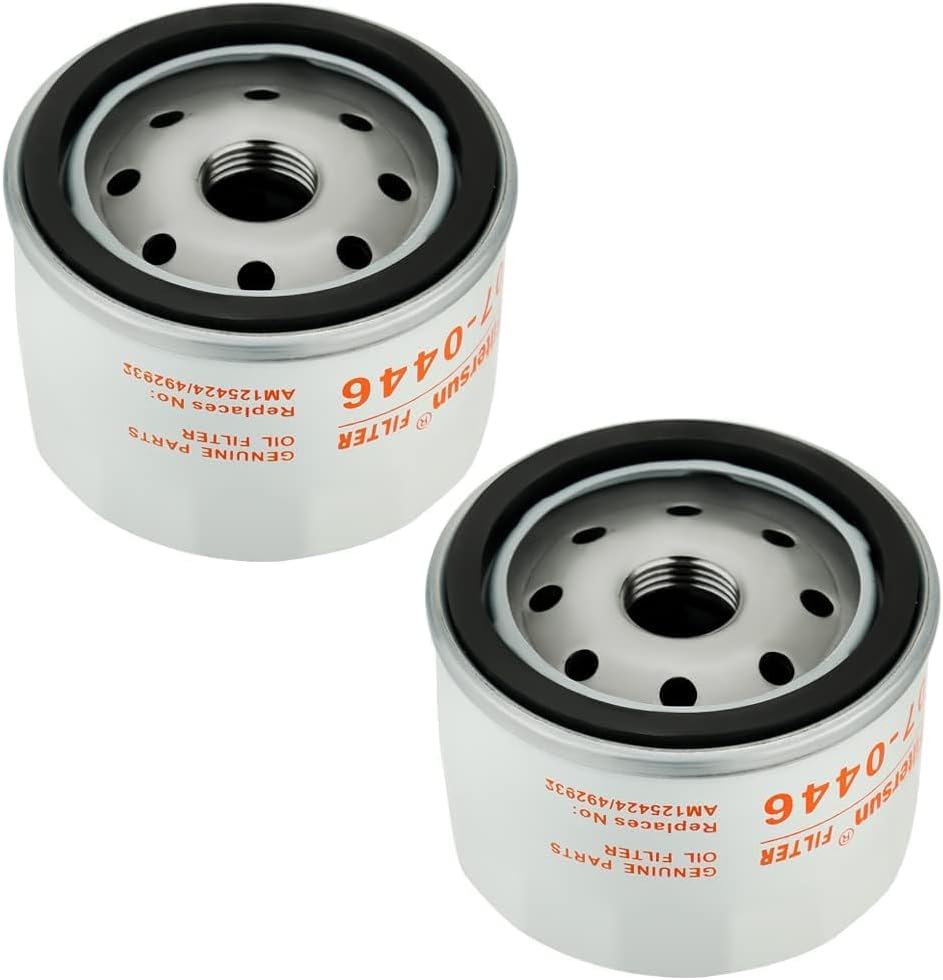 492932 Oil Filter for Brigs and Straton 492932S 696854 695396 John Deere AM125424 GY20577 LG492932S Kawasaki 49065-7007 49065-0721 (Pack of 2)