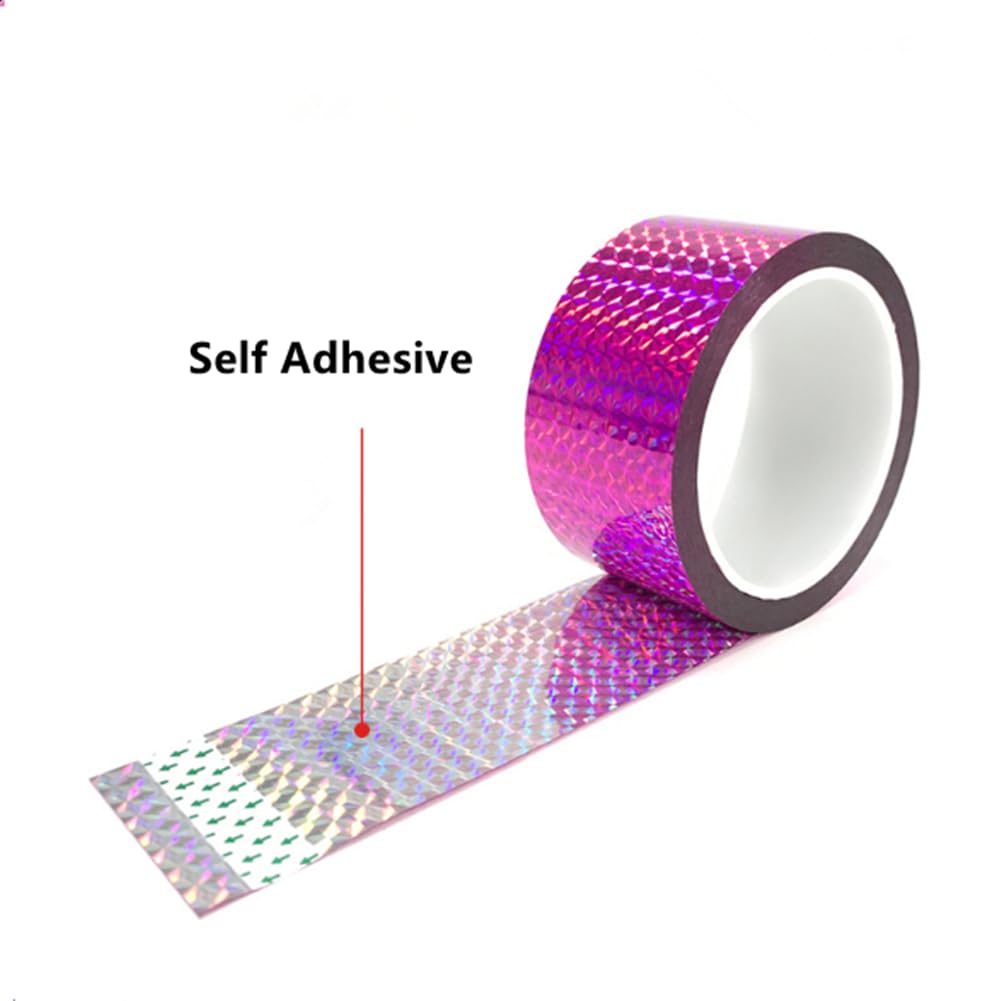 Self-Adhesive Holographic Reflective Tape Prism Tape Holographic Reflective Tape for Keep Birds Away, Craft Projects