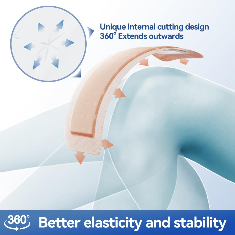 Silicone Ultra Absorbent Dressing Pads - Adhesive Wound Bandage with Gentle Border, Waterproof Soft Gauze for Post