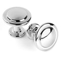 10 Pack Polished Chrome Cabinet Knobs Pull Round Single Hole 1960