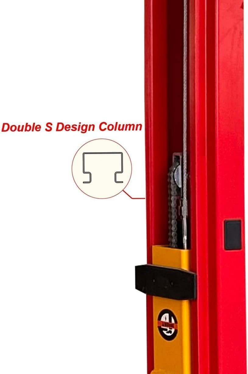 KT-M110 220V Professional 2 Post Car Lift, 11,000LBS Capacity Lift, Double S Design Column Space-Saving Clear Floor
