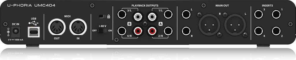UMC404HD Audiophile 4x4, 24-Bit/192 Khz USB Audio/MIDI Interface with Midas Mic Preamplifiers
