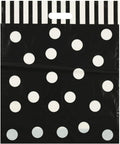 15x18 Black Die Cut Handle Bags with White Dots 50/cs