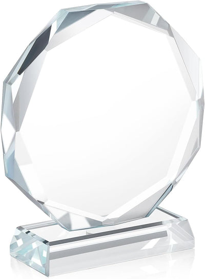 Blank Crystal Trophy Award - Personalized Engraved for Employee Recognition Awards, Gifts for Coworker Employee