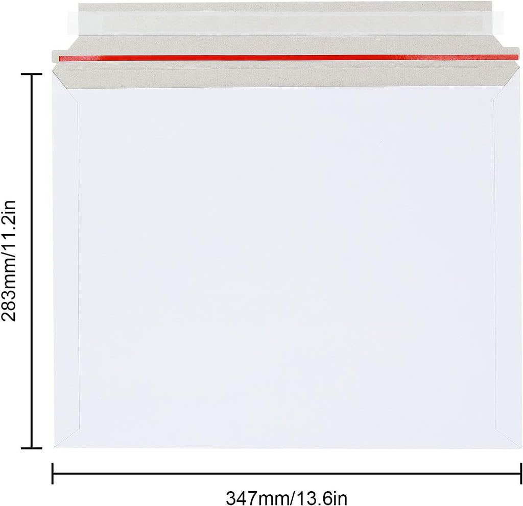 50 Pcs Cardboard Mailers 11x14 Inch Rigid Mailer White Flat Paperboard Envelopes, Cardboard Envelopes, Photo Mailer