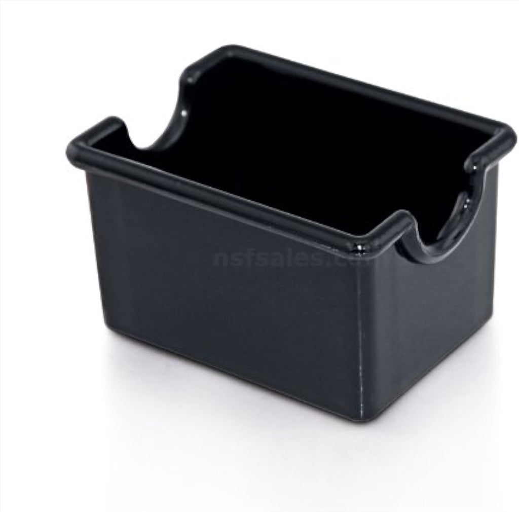 Plastic Sugar Packet Holder, Black, Restaurant Tabletop Sweetener Caddy, Set of 12