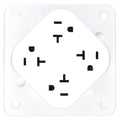 Hubbell Wiring Device-KELLEMS 20A Commercial Environments Receptacle, White; Tamper Resistant: No