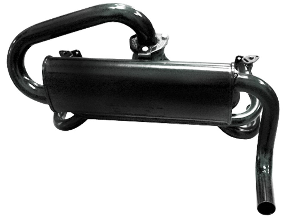 EMPI 3369 Black Quiet Pack Muffler Exhaust System, Compatible With Baja Dune Buggy