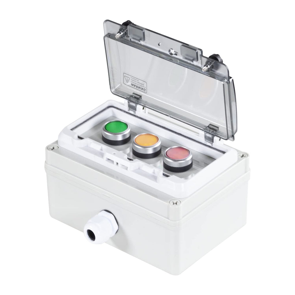 Push Button Switch Box Red Green Yellow Momentary Waterproof 6A 110V 22mm