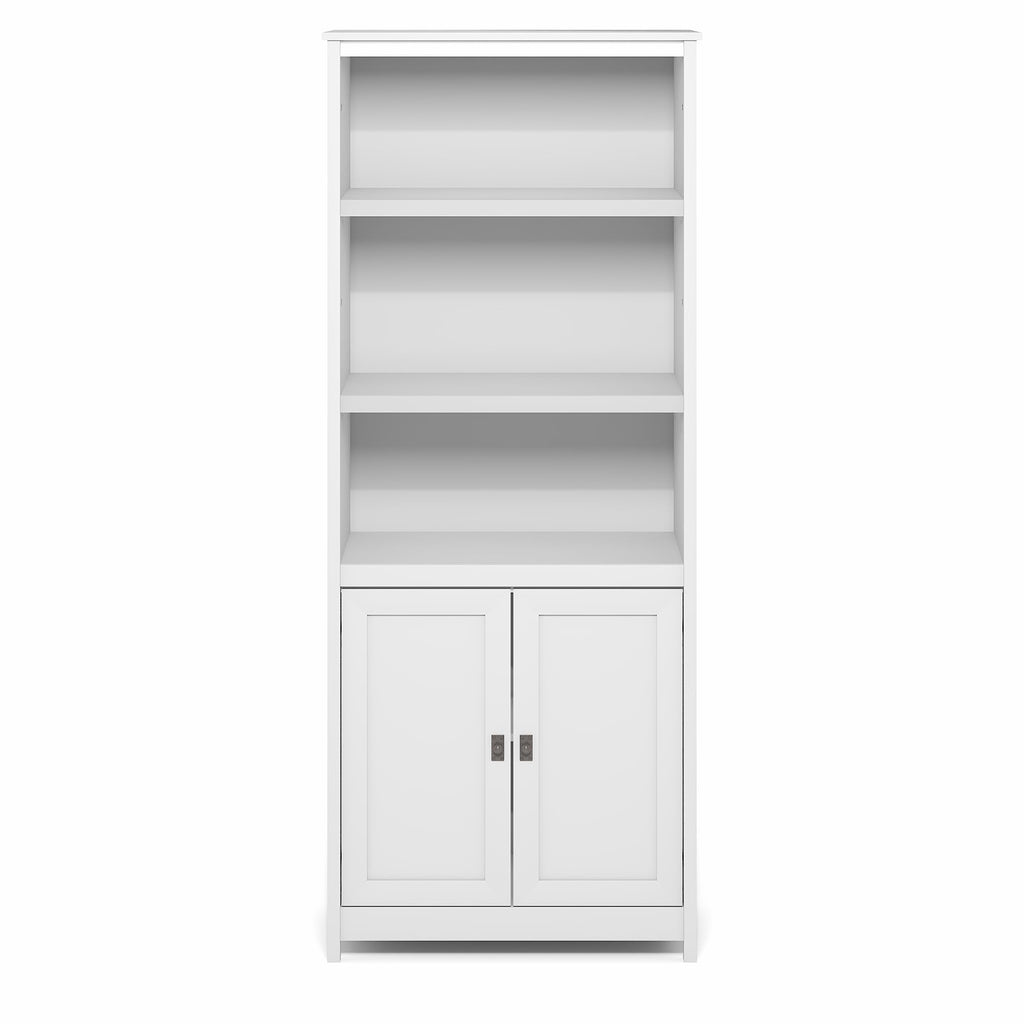 Robin 5-Tier Storage Cabinet, 2 Door Pantry Cabinet, Plain White