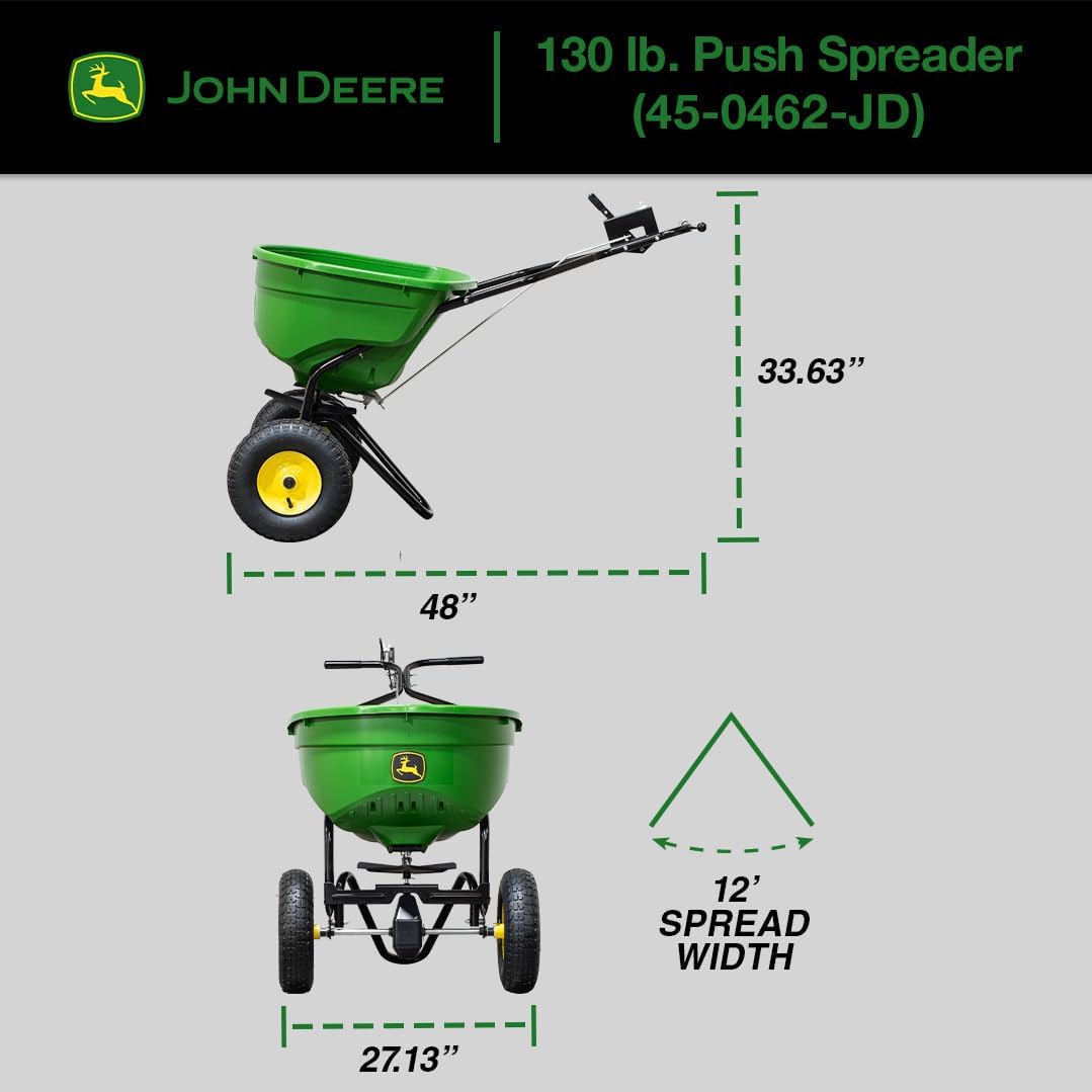 130 lb. Capacity Push Broadcast Spreader 45-0462-JD