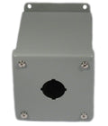Hoffman E1PBX Enclosure for 1 30.5 mm Pushbutton, Extra Deep, Steel, Gray