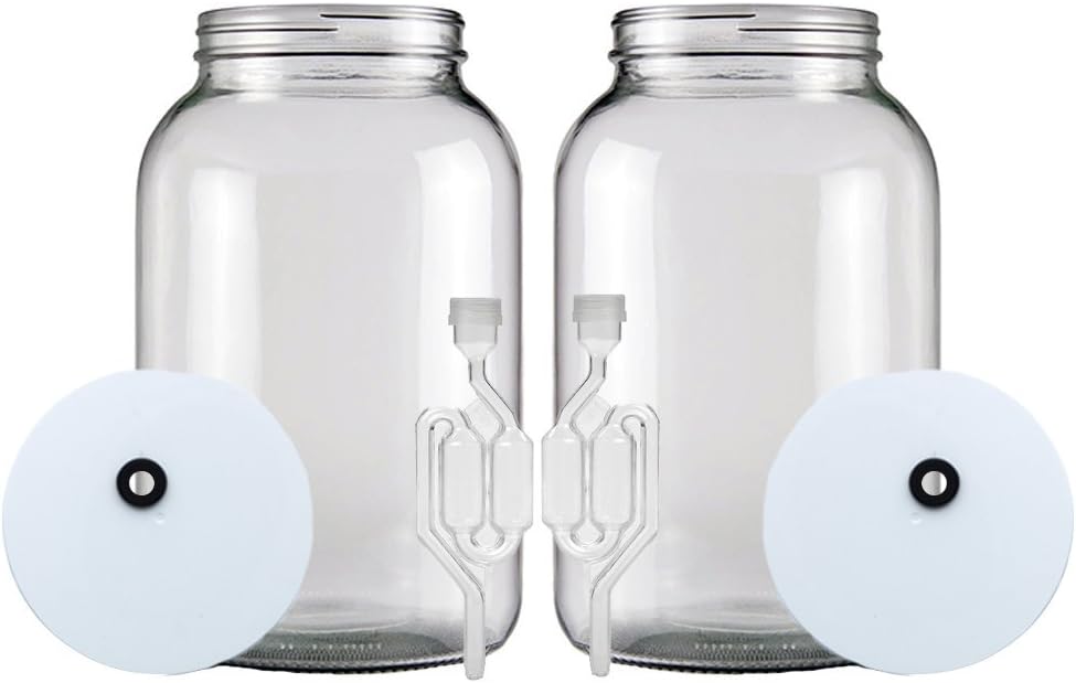 Star San 16 Ounce Brew Sanitizer and FastRack One Gallon Wide Mouth Jar Fermentation Kit (Set of 2)