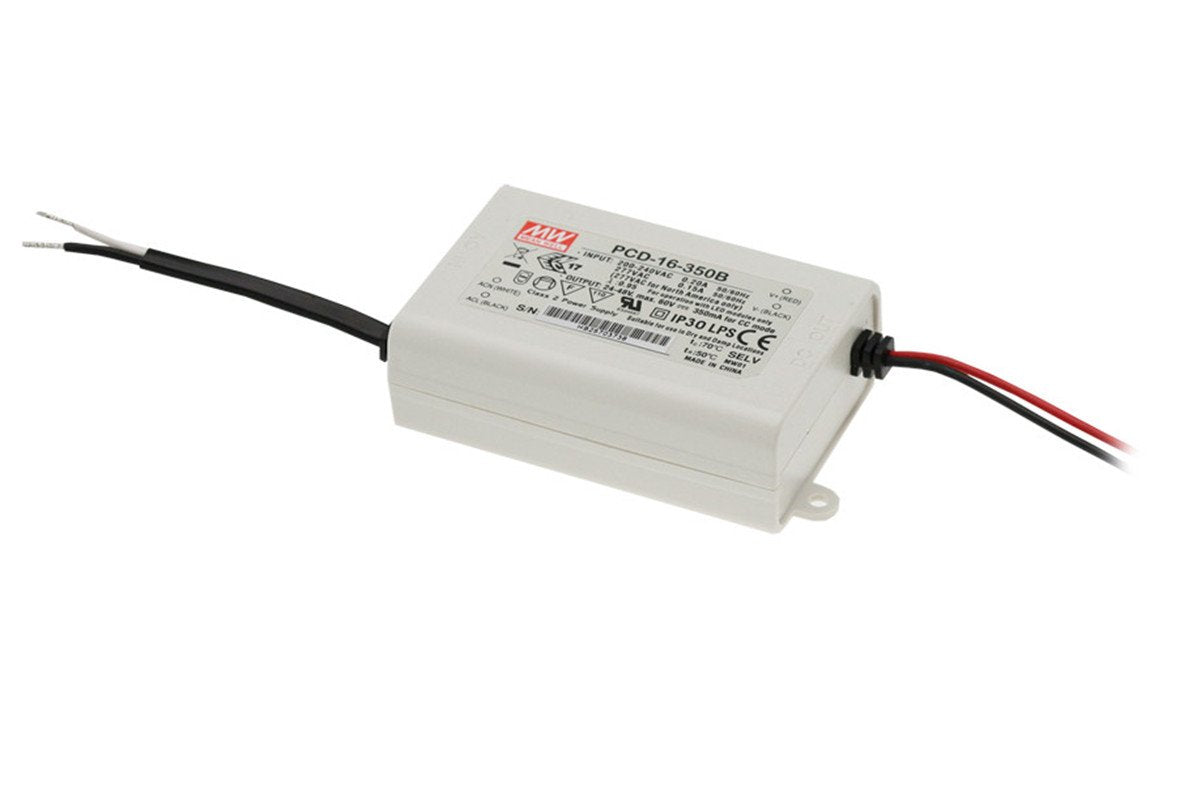 MEAN WELL PCD-16-700A LED Driver Enclosed Switching Power Supply, Phase Dimmer Range 90-135VAC, 16 to 24 Volt, 0.7 Amp, 16.8 Watt