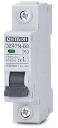 AC Miniature Circuit Breaker, 50 Amp 120V/240V 1 Pole