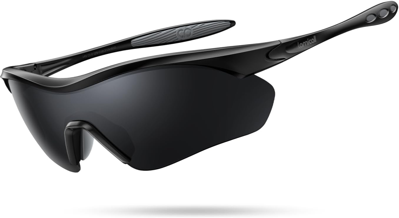 22g Polarized Sports Sunglasses - UV400 Protection Men Women Sun Glasses for Driving Running Cycling Baseball Golf