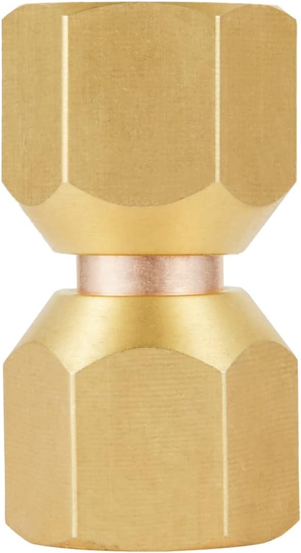 2Pcs EFIELD 3/8" X 3/8" Female Flare Swivel Brass Adapter(FLARE011-2)