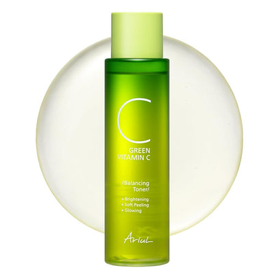 Green Vitamin C Balancing Toner – Gentle Exfoliation & Skin Balancing with 15% Kakadu-C Complex, PHA 1%, CICA, Vegan