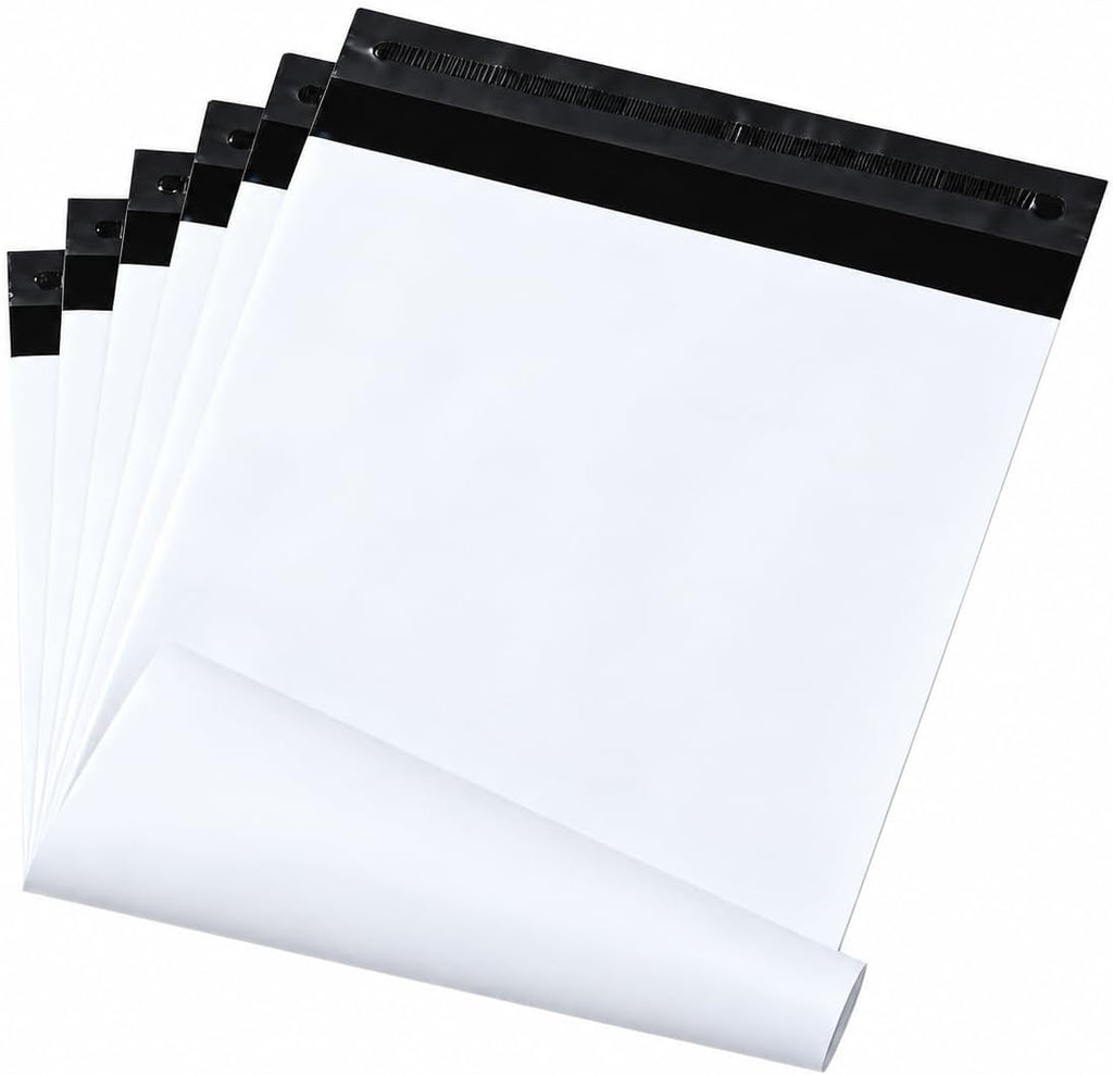 Poly Mailers 18x23 Inch, White Self‑Seal Shipping Envelopes 50 Pack