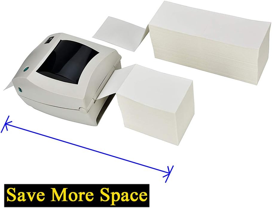 4 x 6 Direct Thermal Shipping Labels with Perforations, Pack of 500 Thermal Labels, Permanent Adhesive, White Mailing