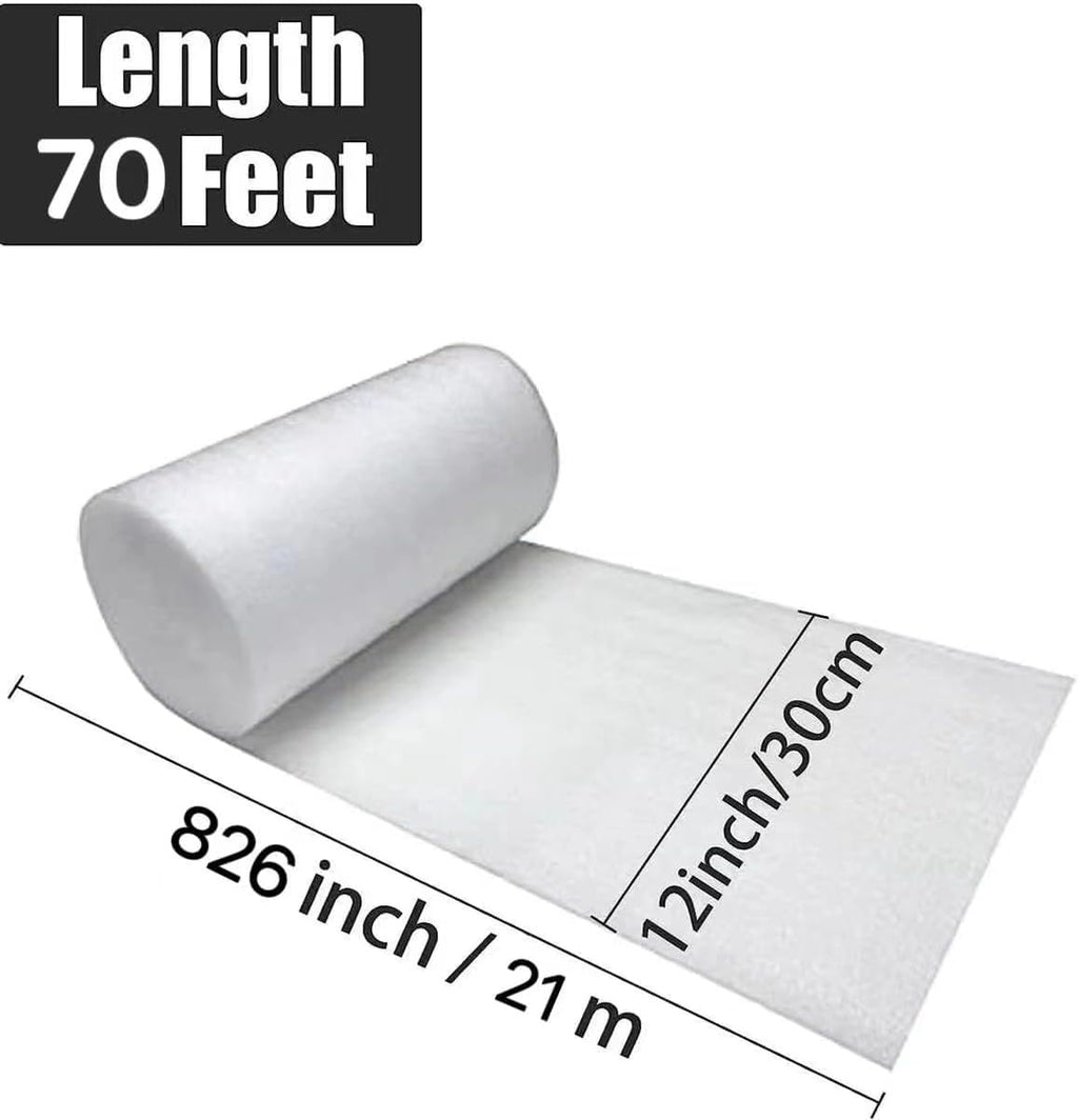 12"x 70' Foam Wrap Rolls for Moving Packing Foam Roll Packing Materials Shipping Packing Moving Supplies, Thick
