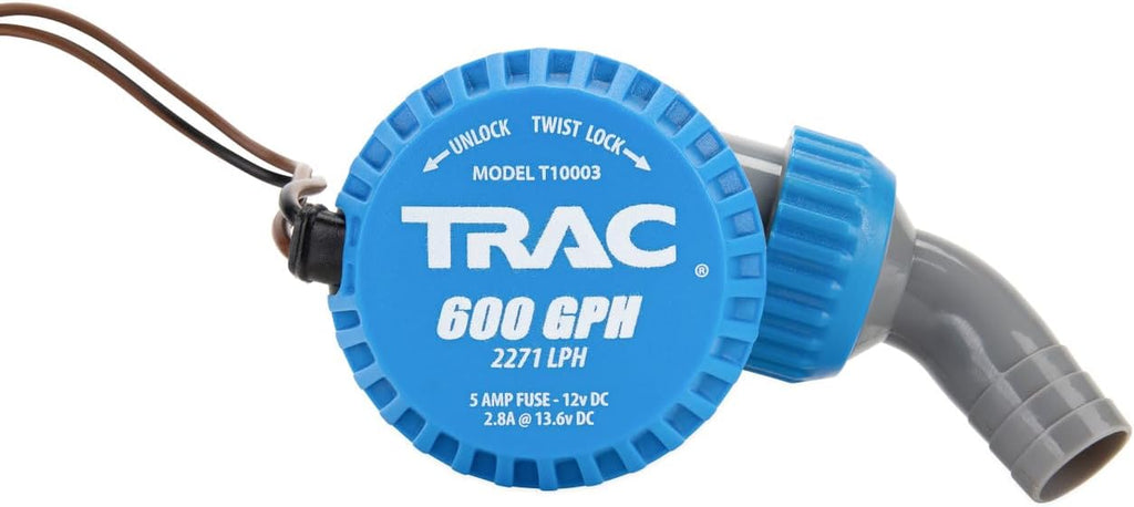 TRAC-Outdoor Products Trac T10016 600 GPH Thru-Hull Pump
