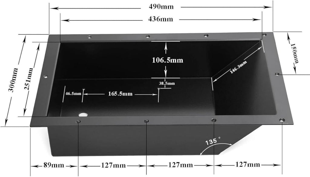 Universal Recessed Trolling Motor Foot Pedal Pan for Minn Kota 100RTMP