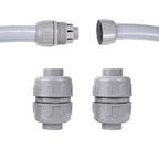 (2 Pcs) NPT 1 Double Conduit Liquid-Tight Connector Straight