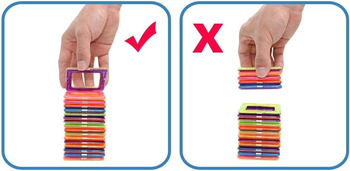 Magnetic Blocks Tough Building Tiles STEM Toys for 3+ Year Old Boys and Girls Learning by Playing Games for Toddlers