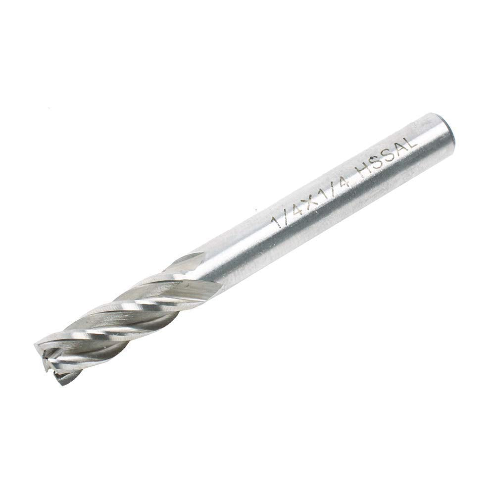 1/4" HSS 4 Flute End Mill Cutter 2PCS CNC Milling Bits