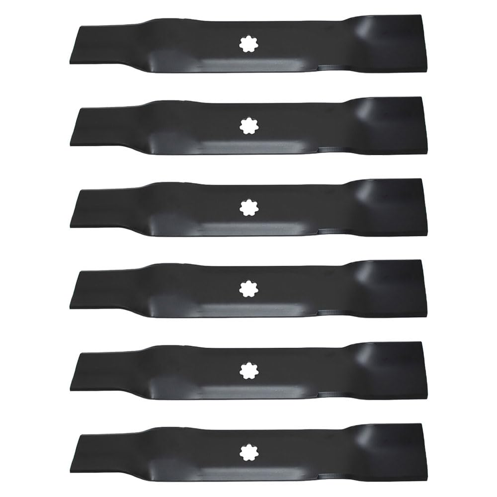 Six 17in Mower Blades Fits John Deere D155, D160, LA165, Z255