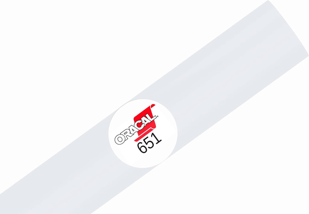 651 Glossy Permanent Vinyl 12 Inch x 10 Feet - White